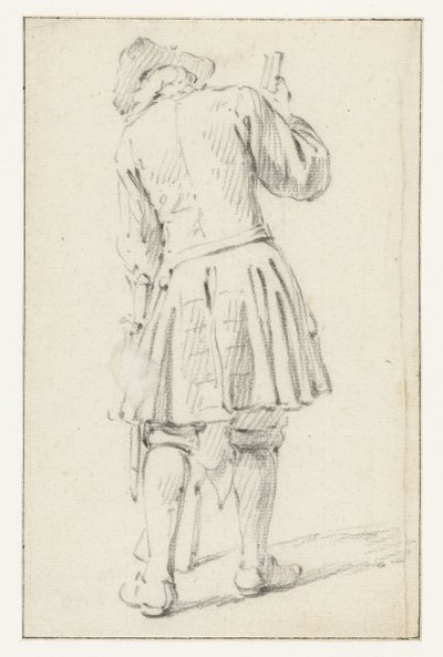 Stehender Soldat mit Gewehr, von hinten gesehen von Dirk Maas