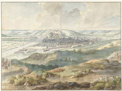 Ansicht von Namur von Osten während der Belagerung von 1695 von Dirk Maas