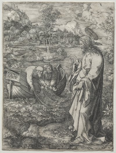 Jesus ruft St. Peter und St. Andreas von Dirk Vellert