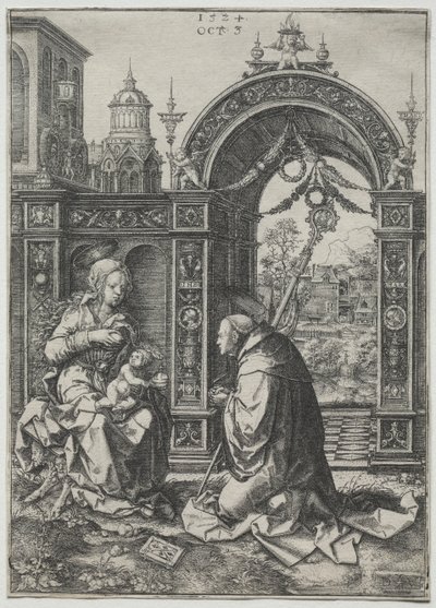 Die Vision des Heiligen Bernhard, 1524 von Dirk Vellert