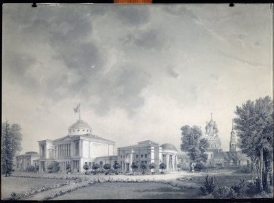 Ansicht des Ostankino-Palastes von Dmitri Nikiforovich Martynov