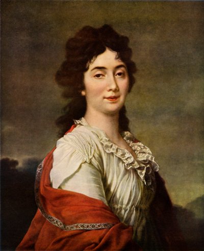Porträt von Anna Stepanowna Protosowa, 1800, 1965 von Dmitri Grigorievich Levitsky