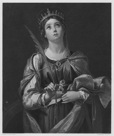 St. Katharina (Gravur) von Domenichino
