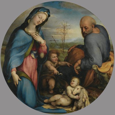 Die Heilige Familie mit dem Johannesknaben von Domenico Beccafumi
