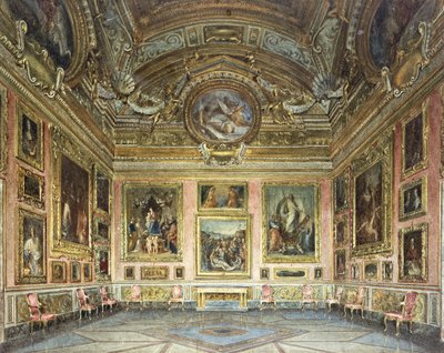 Interieurs des Palazzo Pitti, Florenz: Die Sala di Saturno mit Peruginos 