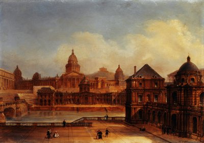 Kompositansicht der Pariser Denkmäler, ca. 1836 von Domenico Ferri