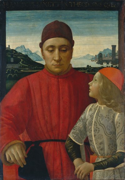 Francesco Sassetti und sein Sohn Teodoro von Domenico Ghirlandaio