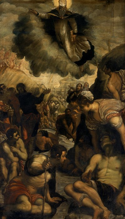 Der heilige Augustinus heilt den Gelähmten, um 1549 von Domenico Robusti Tintoretto