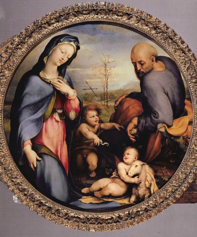 Die Heilige Familie mit dem kleinen Johannes dem Täufer, ca. 1515 von Domenico di Pace Beccafumi  