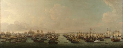 Die englische Flotte zum Angriff auf Havanna im Jahr 1762 von Dominic Serres