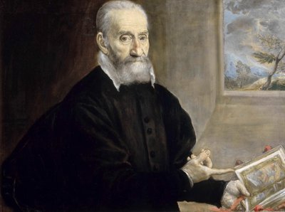 Porträt von Giulio Clovio, 1498-1578, ca. 1571 von Dominico El Greco