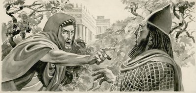 Elia verurteilt König Ahab von Don Lawrence
