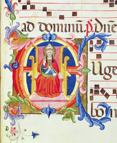 Ms 572 f.125r Historisierte Initiale 