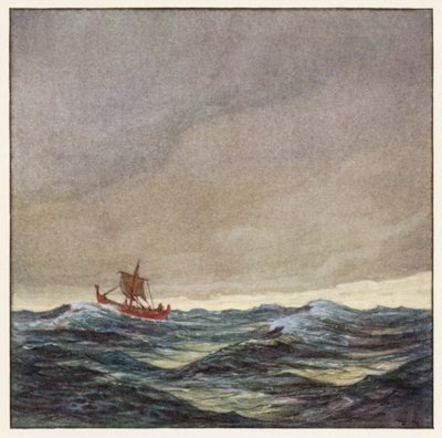 Rudyard Kipling: Lied vom Roten Kriegsschiff (Farblithografie) von Donald (after) Maxwell