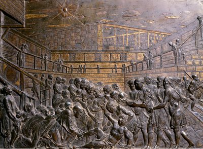 Italien, Padua, Basilika des Heiligen Antonius von Padua, Hl. Antonius heilt den Fuß eines Jugendlichen von Donatello