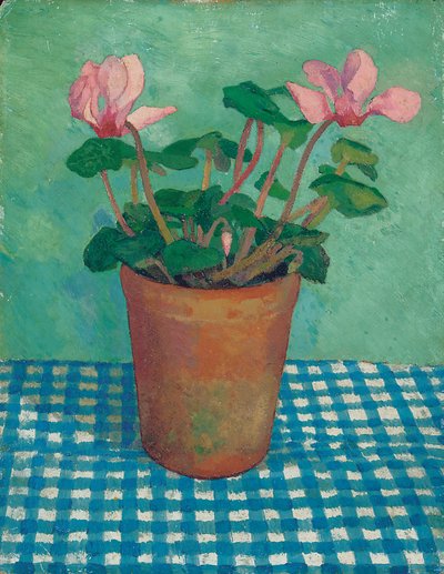 Alpenveilchen im Topf von Dora Carrington