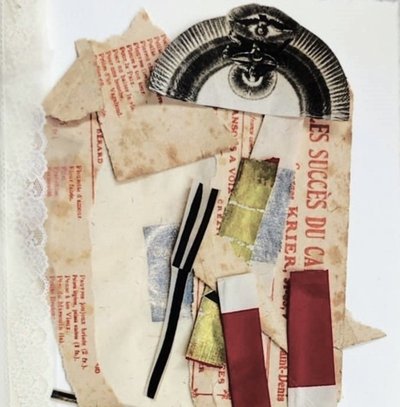 Abstrakte Augencollage von Doris Schmitz