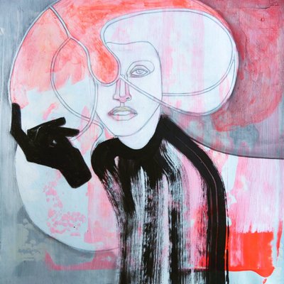 Abstraktes Modeporträt von Doris Schmitz