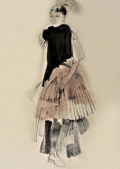 Couture Modeillustration von Doris Schmitz