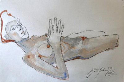 Egon Schiele Pose von Doris Schmitz