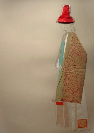 Elegante Rote Hutfigur von Doris Schmitz