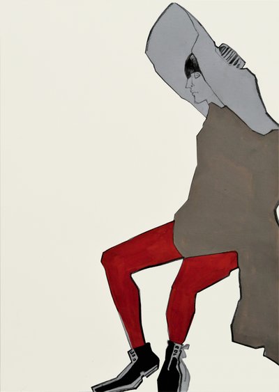 Figur in roten Strumpfhosen von Doris Schmitz