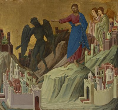 Versuchung auf dem Berg von Duccio di Buoninsegna