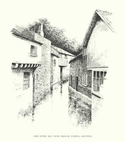 Der Fluss Hiz von der Bridge Street, Hitchin von Duncan Moul