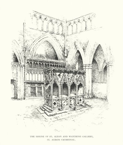 Das Heiligtum von St Alban und die Beobachtungsgalerie, St Albans Cathedral von Duncan Moul