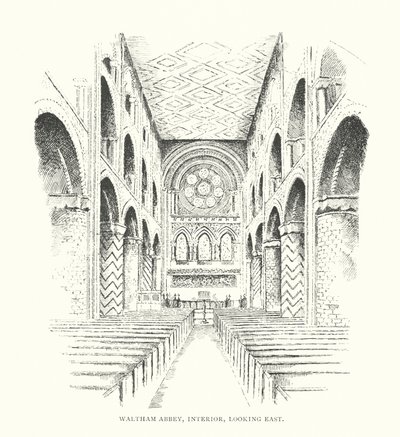 Waltham Abbey, Innenansicht, Blick nach Osten von Duncan Moul