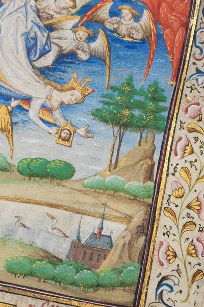 Seite aus "La Belle Dame Sans Merci" von Alain Chartier, Paris, frühes 15. Jahrhundert von Dunois Master