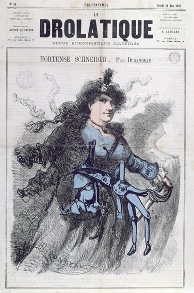 Karikatur von Hortense Schneider (1833-1920) vom Titelblatt von 