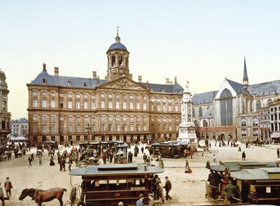 Der Königliche Palast in Amsterdam vom Dam-Platz von Dutch Photographer