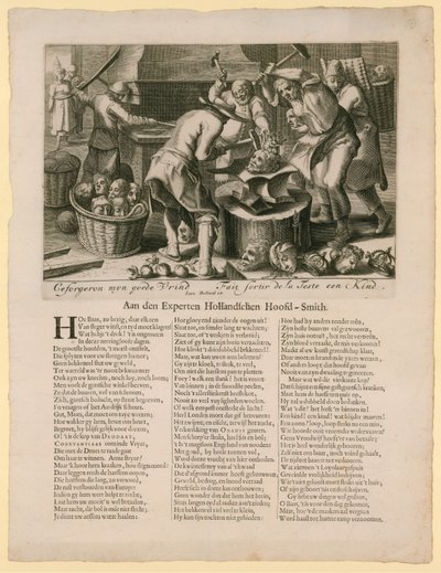 Ceforgeron myn goede vrind. Karikatur über die Thronfolge in England, 1688-89 von Dutch School