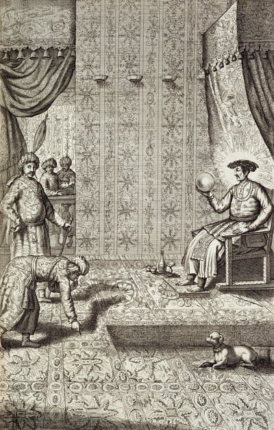 Chinesische Botschafter bei einem indischen Herrscher, aus China Illustrata von Athanasius Kircher (1601-80), 1667 von Dutch School