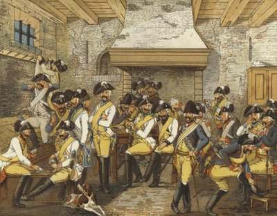 Niederländische Kavallerieuniformen, um 1790 von Dutch School