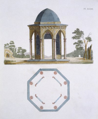 Illustration aus dem Magazin der Gartenschätze von G Van Laar, 1802 von Dutch School