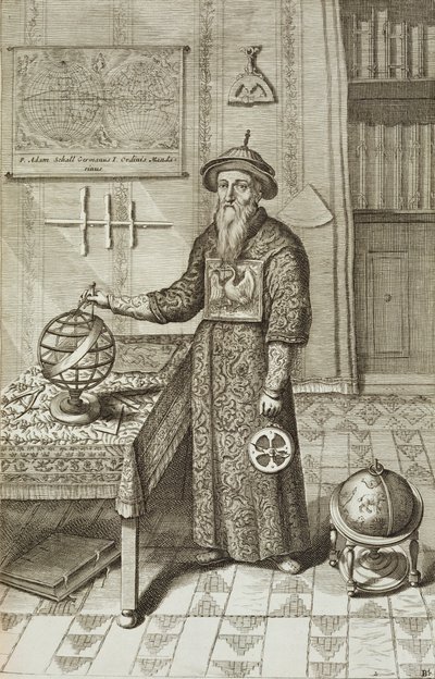 Johann Adam Schall von Bell (1591-1666) aus China Illustrata von Athanasius Kircher (1601-80), 1667 von Dutch School