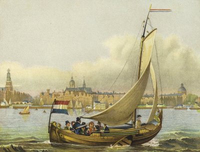 Vergnügungsbootfahren auf dem Y, Niederlande, 19. Jahrhundert von Dutch School
