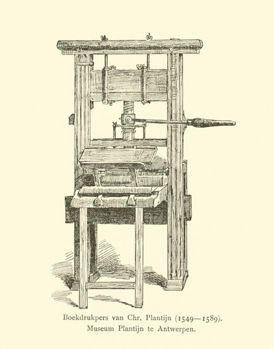 Druckerpresse von Christophe Plantin von Dutch School