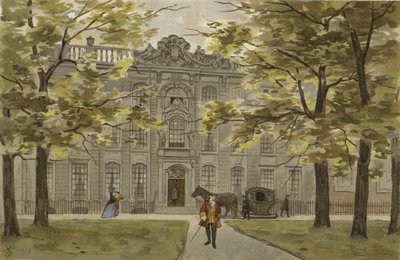Großes niederländisches Anwesen, Mitte des 18. Jahrhunderts von Dutch School