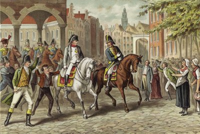Der Kaiser Napoleon betritt Utrecht, Niederlande, 1811 von Dutch School