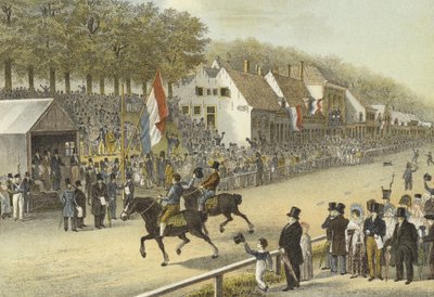 Trabrennen um die Goldene Peitsche, Leeuwarden, 24. Juli, 1830 von Dutch School