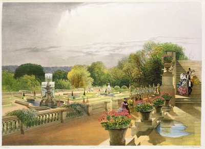 Das Parterre, Harewood House bei Leeds, veröffentlicht von Thomas McLean von E. Adveno Brooke