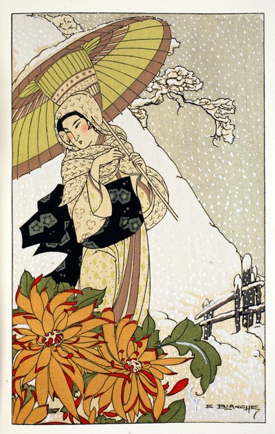 Schnee in Japan von E. Blanche