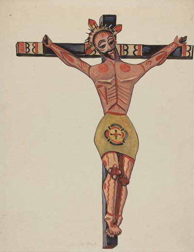 Kruzifix - Aus der Umgebung von Mora, 1935-1942 von E. Boyd