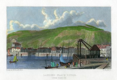 Anlegestelle, Außenhafen, Dover, Kent, 19. Jahrhundert von E. Finden