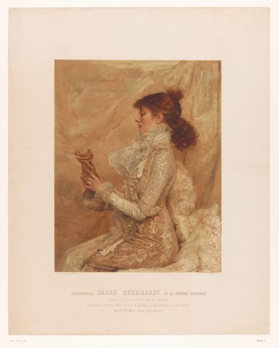 Porträt von Sarah Bernhardt von E. Mémet
