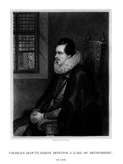 Charles Blount, 1. Earl of Devon, englischer Höfling und Soldat, 1827 von E. Scriven