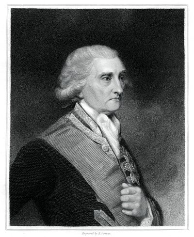 George Brydges Rodney, 1. Baron Rodney, britischer Marineoffizier, 1833 von E. Scriven
